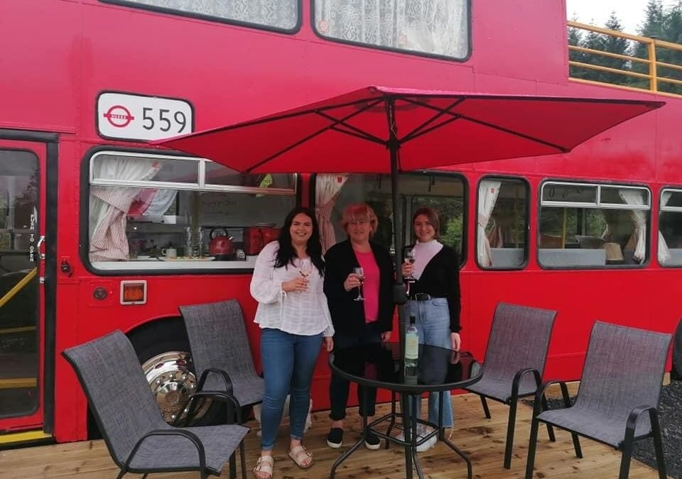 First Guests In The Red Bus!
